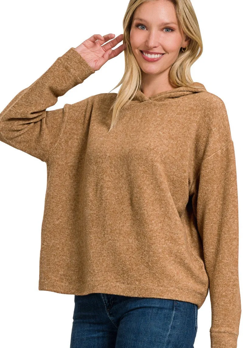 DOORBUSTER Analia Hooded Hacci Sweater- 3 Colors!