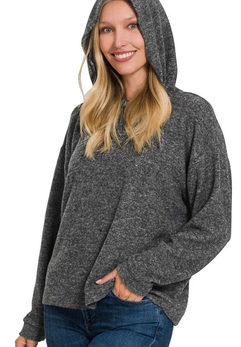 DOORBUSTER Analia Hooded Hacci Sweater- 3 Colors!