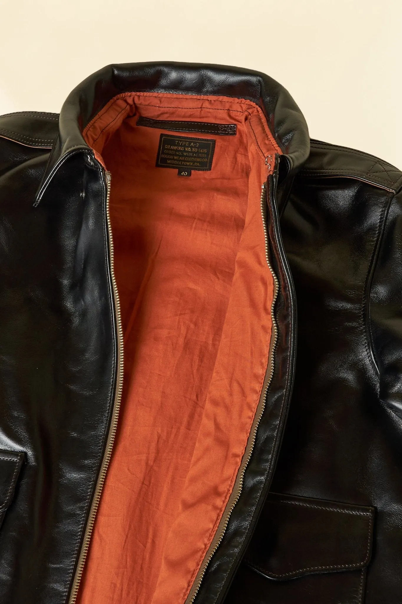 Double Helix 'Type A-2' Horsehide Leather Jacket