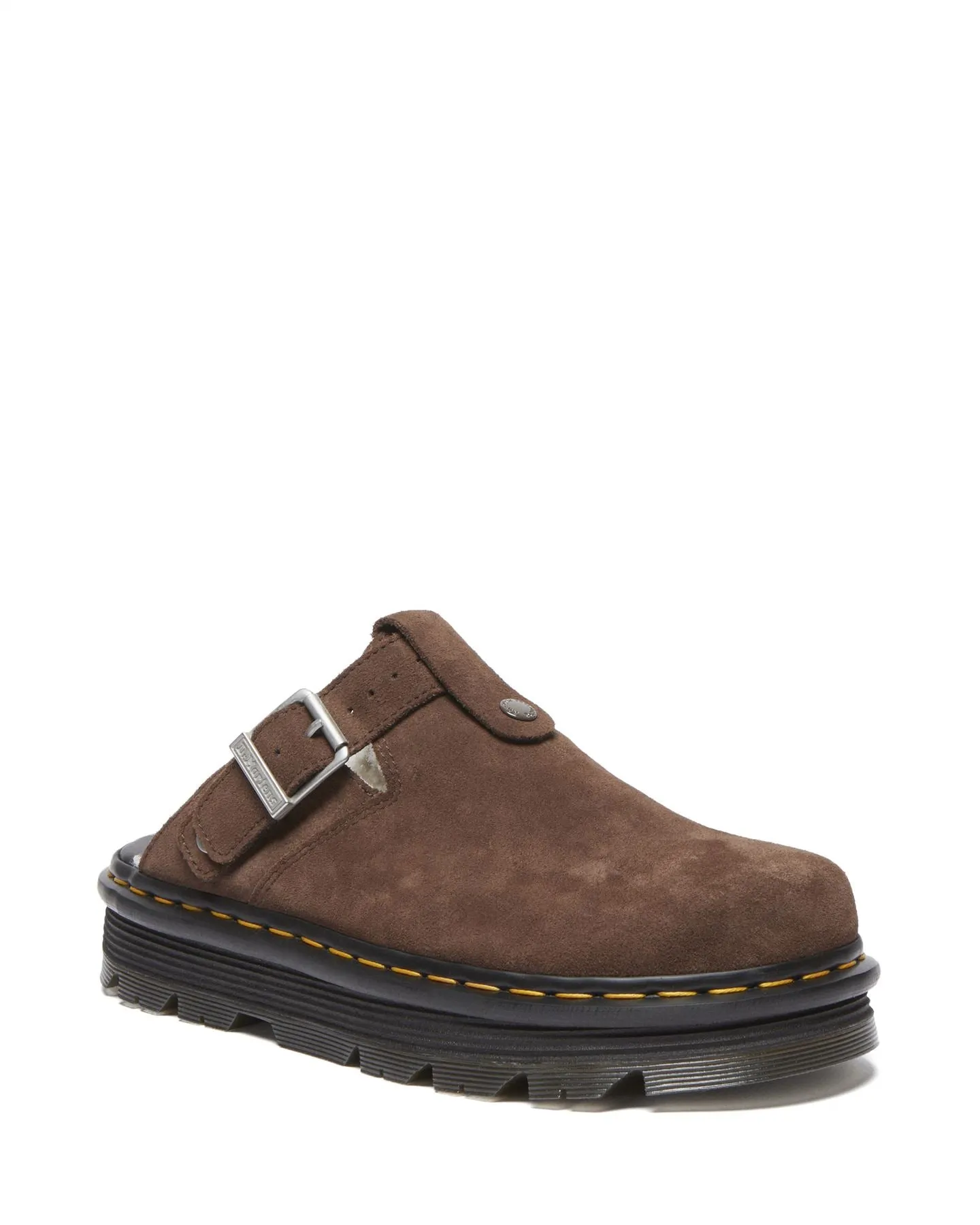 Dr. Martens Zebzag Warmlined Suede Brown Mule