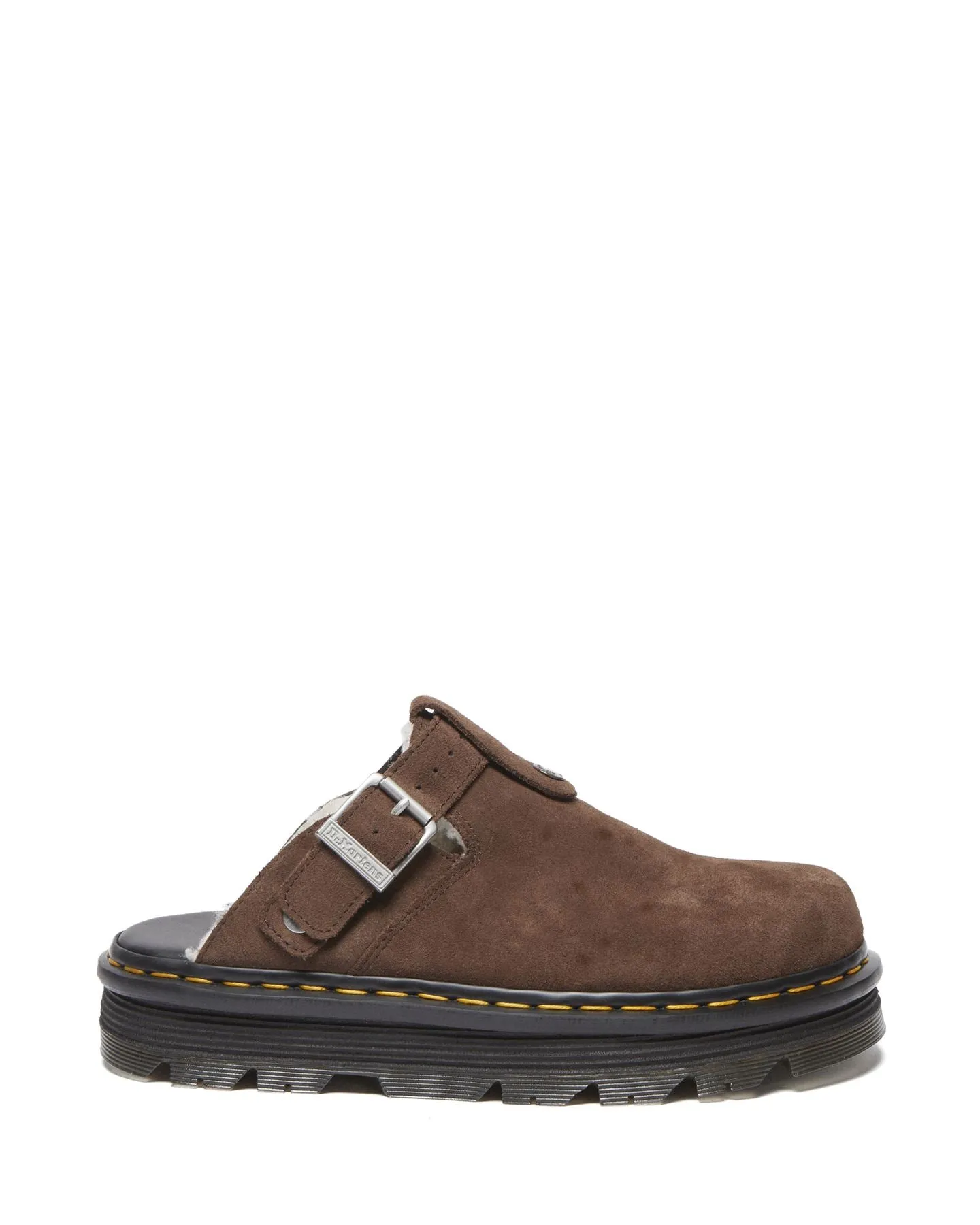 Dr. Martens Zebzag Warmlined Suede Brown Mule