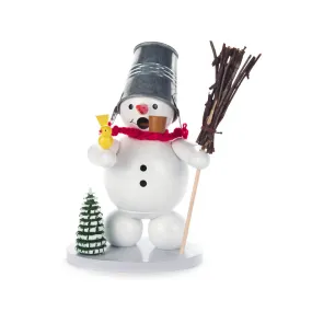 Dregeno Smoker - Snowman with Bucket Hat and Bird