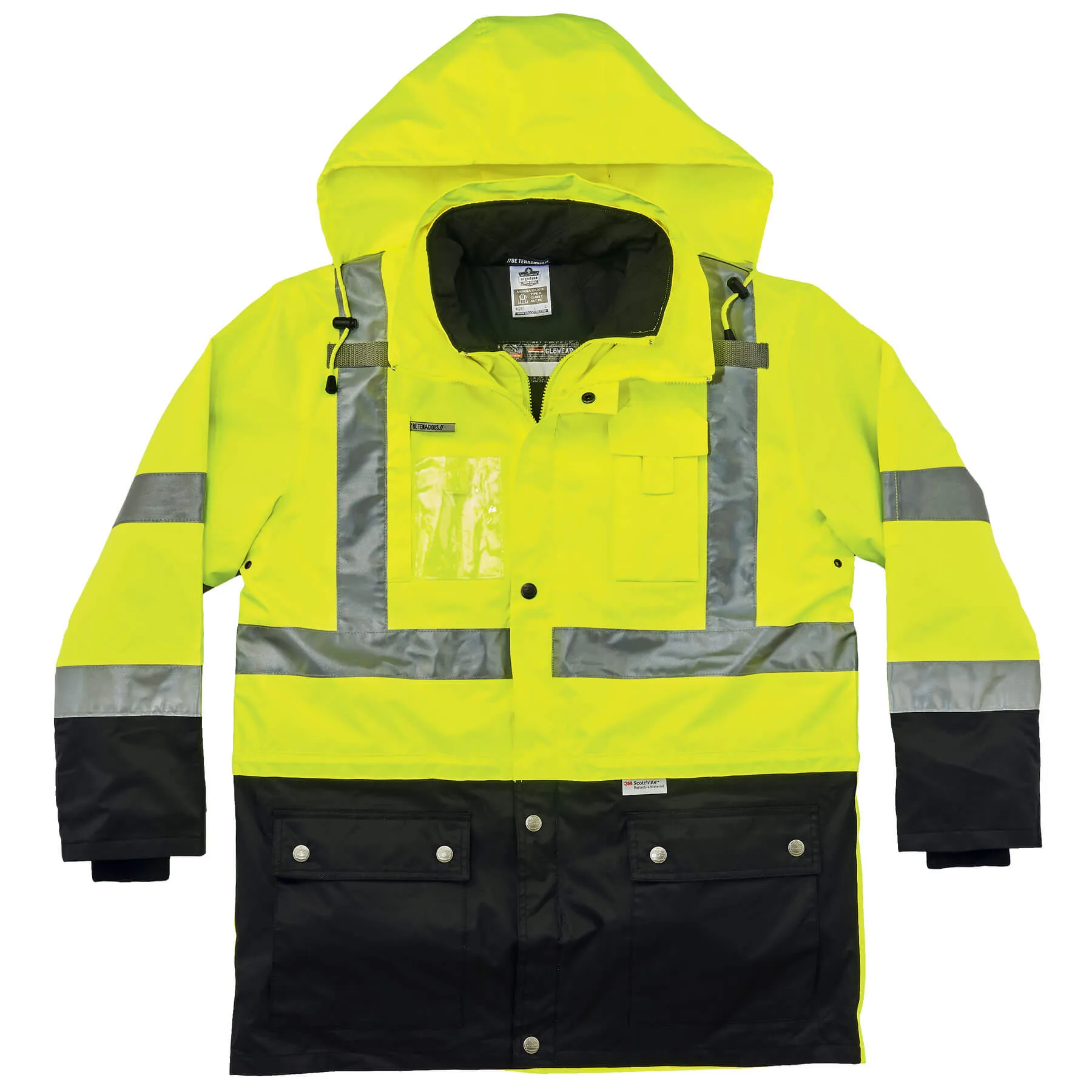 Ergodyne 25537 GloWear 8388 Type R Class 3/2 Thermal Jacket Kit, 3XL, HV Lime