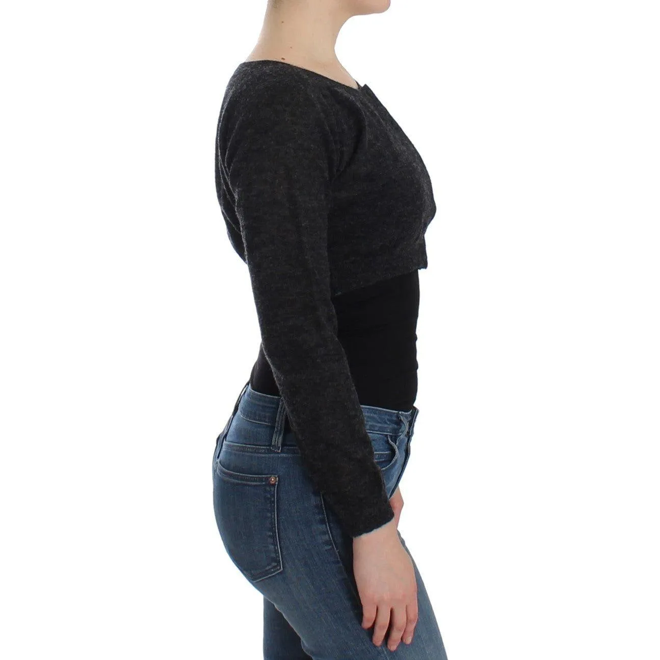 Ermanno Scervino Chic Cropped Alpaca Wool Sweater