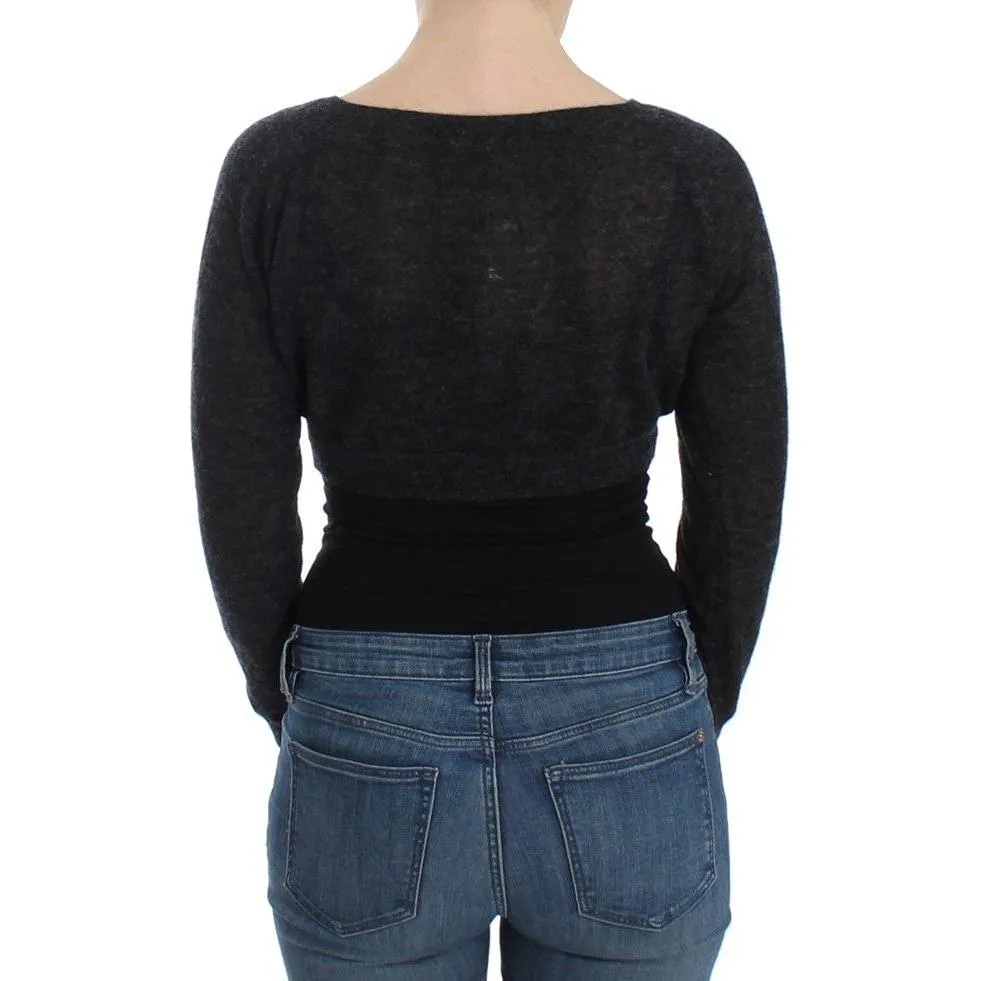 Ermanno Scervino Chic Cropped Alpaca Wool Sweater