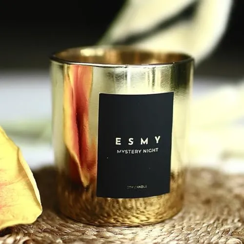 ESMY Soy Wax Scented Candle | 30 Hours Burn Time | Gold Jar | Non-Toxic, Long-Lasting, Premium Scented Candle for Home Decor, Gifting & Aromatherapy