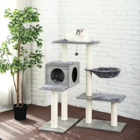 Essentials Wooden Modern Cat Tower Activity Centre