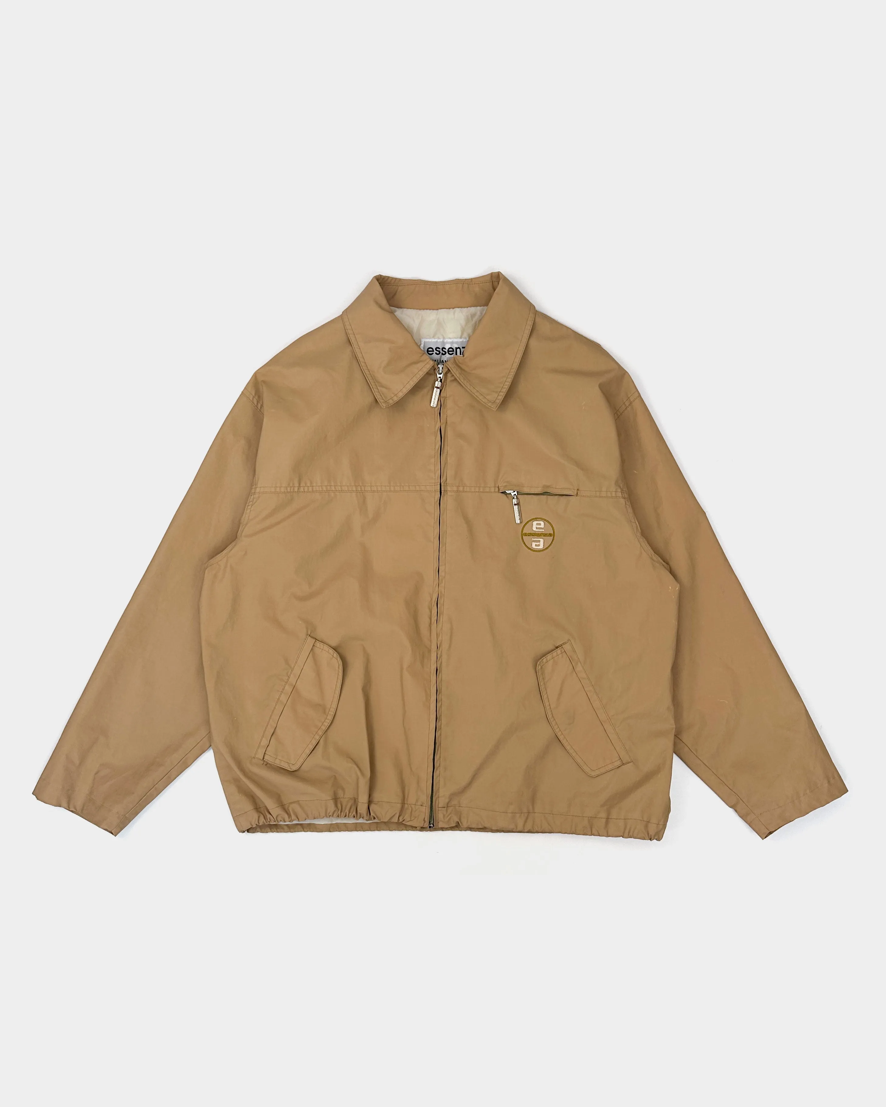 Essenza Beige Windbeaker Jacket 1990's