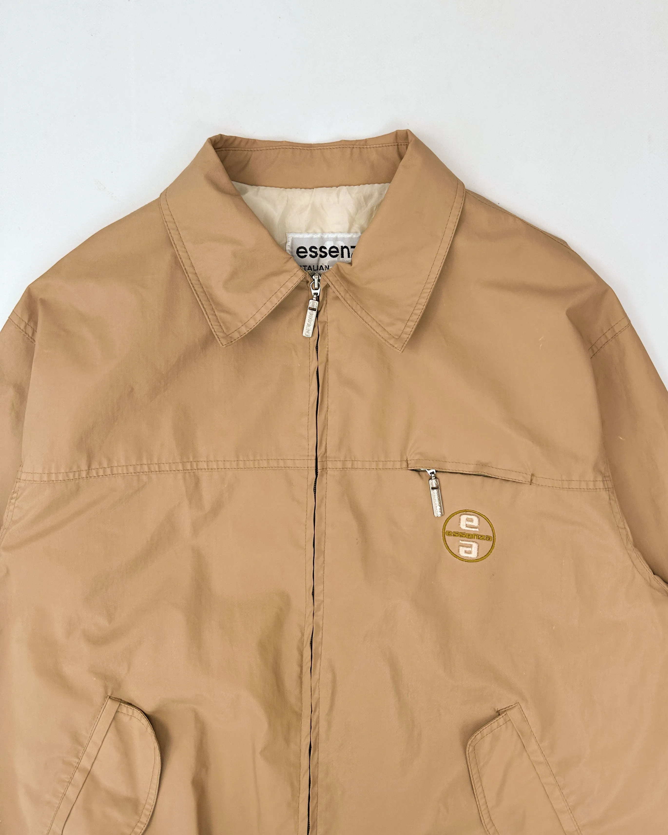 Essenza Beige Windbeaker Jacket 1990's