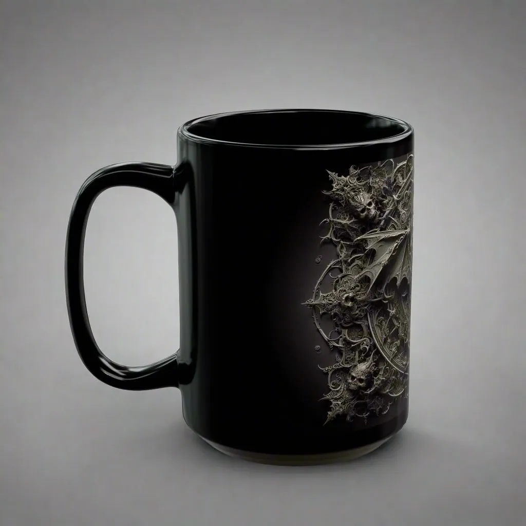 Eternal Shadows Gothic Coffee Cup – Unveil the Mystery in Every Sip