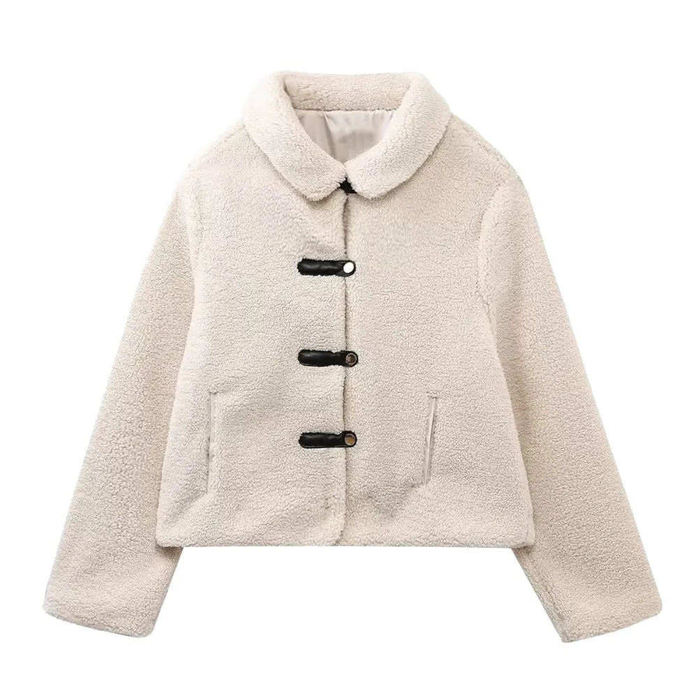 Fashionable All-match Fleece Short Jacket