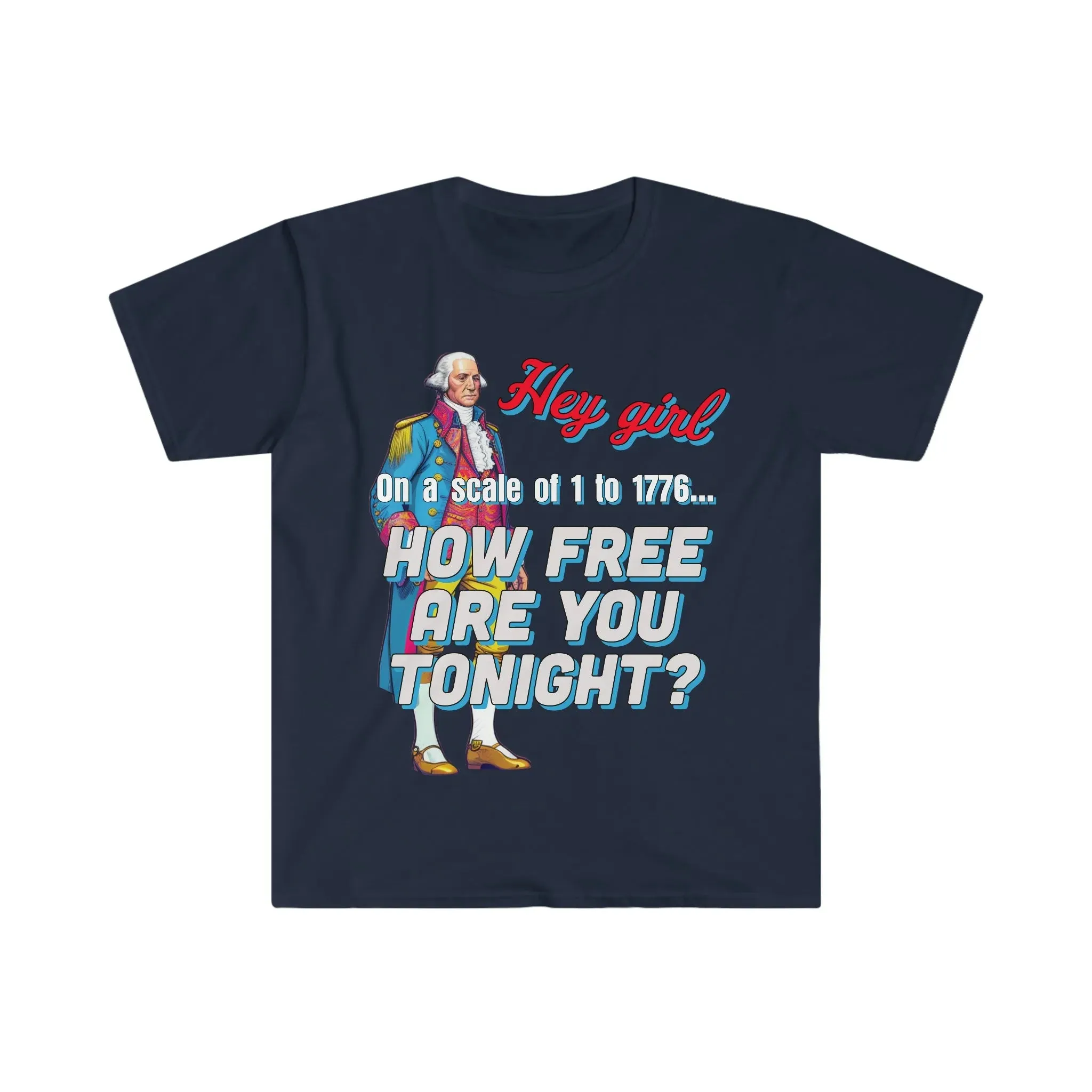 Flirty Founding Father: George Washington's Revolutionary Romance Tee