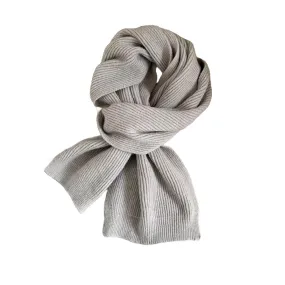 FLOOF Knit Scarf in Light Grey