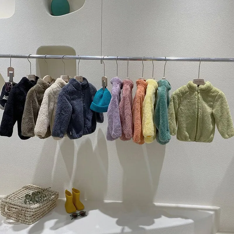 Fluffy Teddy Jacket - Green