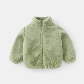 Fluffy Teddy Jacket - Green