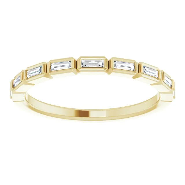 Gemma Baguette Diamond Bezel Band