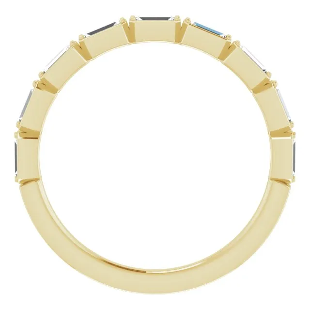 Gemma Baguette Diamond Bezel Band