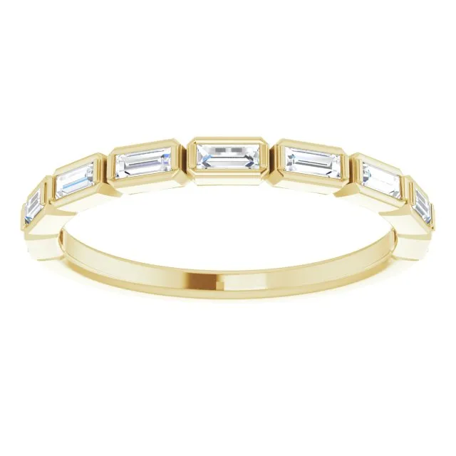 Gemma Baguette Diamond Bezel Band