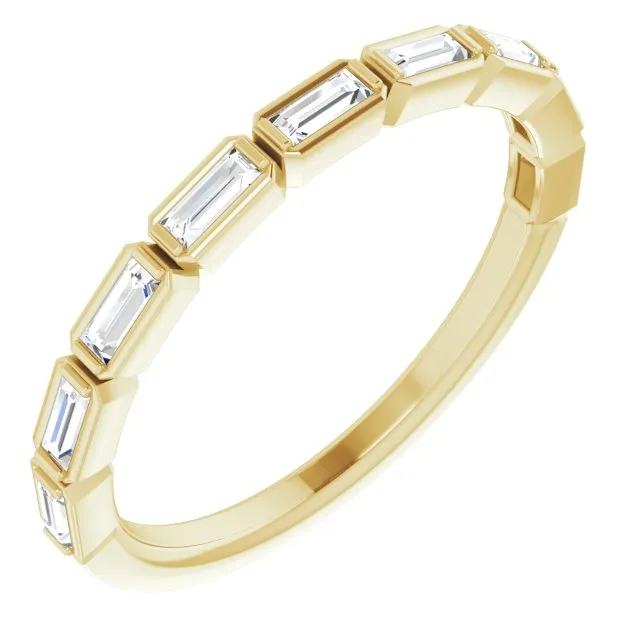 Gemma Baguette Diamond Bezel Band