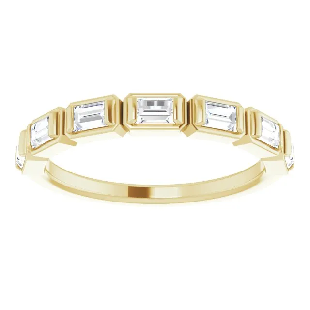 Gemma Baguette Diamond Bezel Band