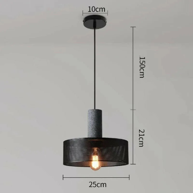 Gerd - Industrial Style Nordic Iron Net Cement Pendant Lamp