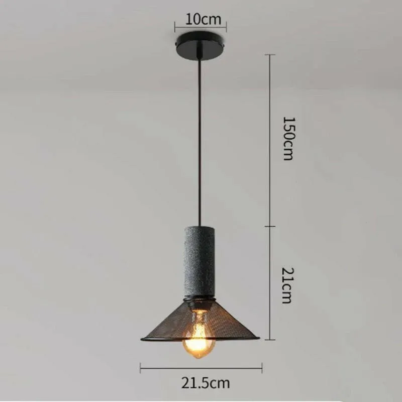 Gerd - Industrial Style Nordic Iron Net Cement Pendant Lamp