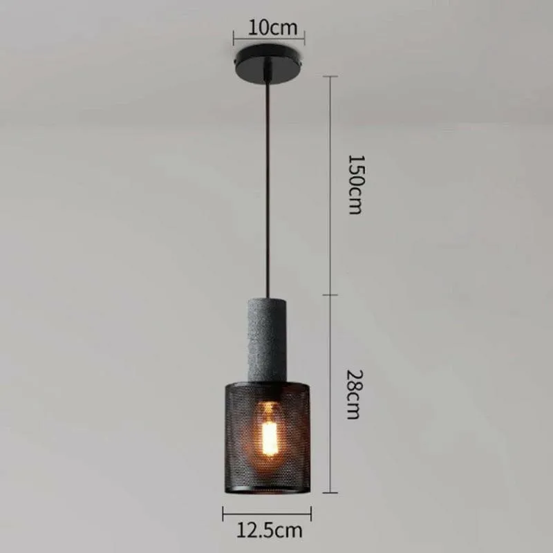 Gerd - Industrial Style Nordic Iron Net Cement Pendant Lamp