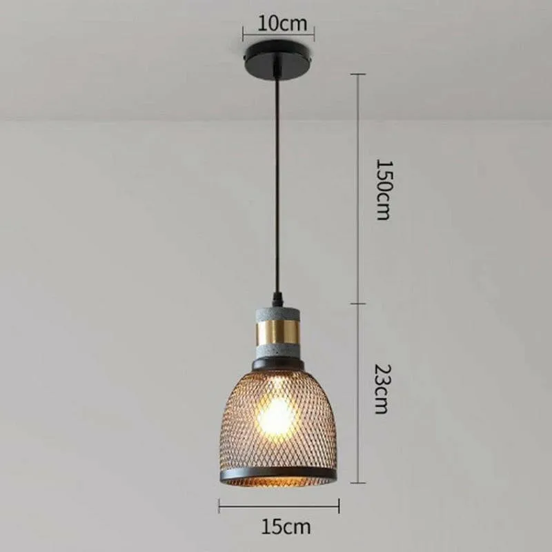 Gerd - Industrial Style Nordic Iron Net Cement Pendant Lamp