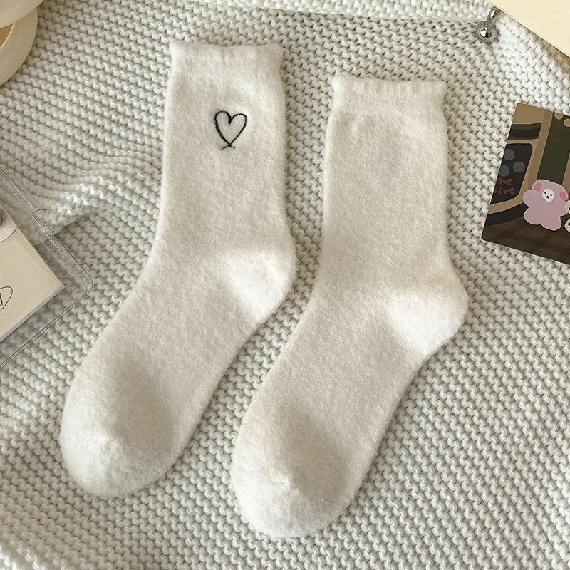 Gohobi Warm Velvet Heart Socks