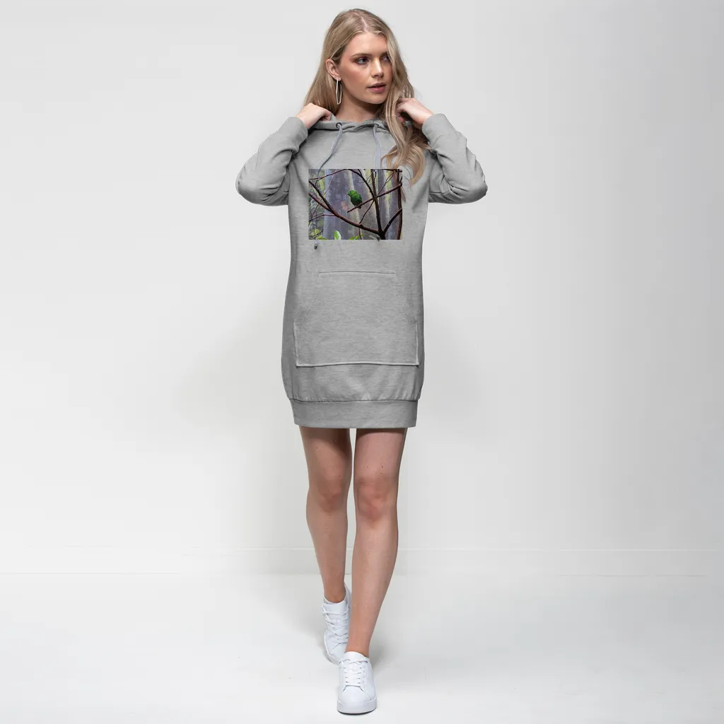 Green Bird Premium Adult Hoodie Dress