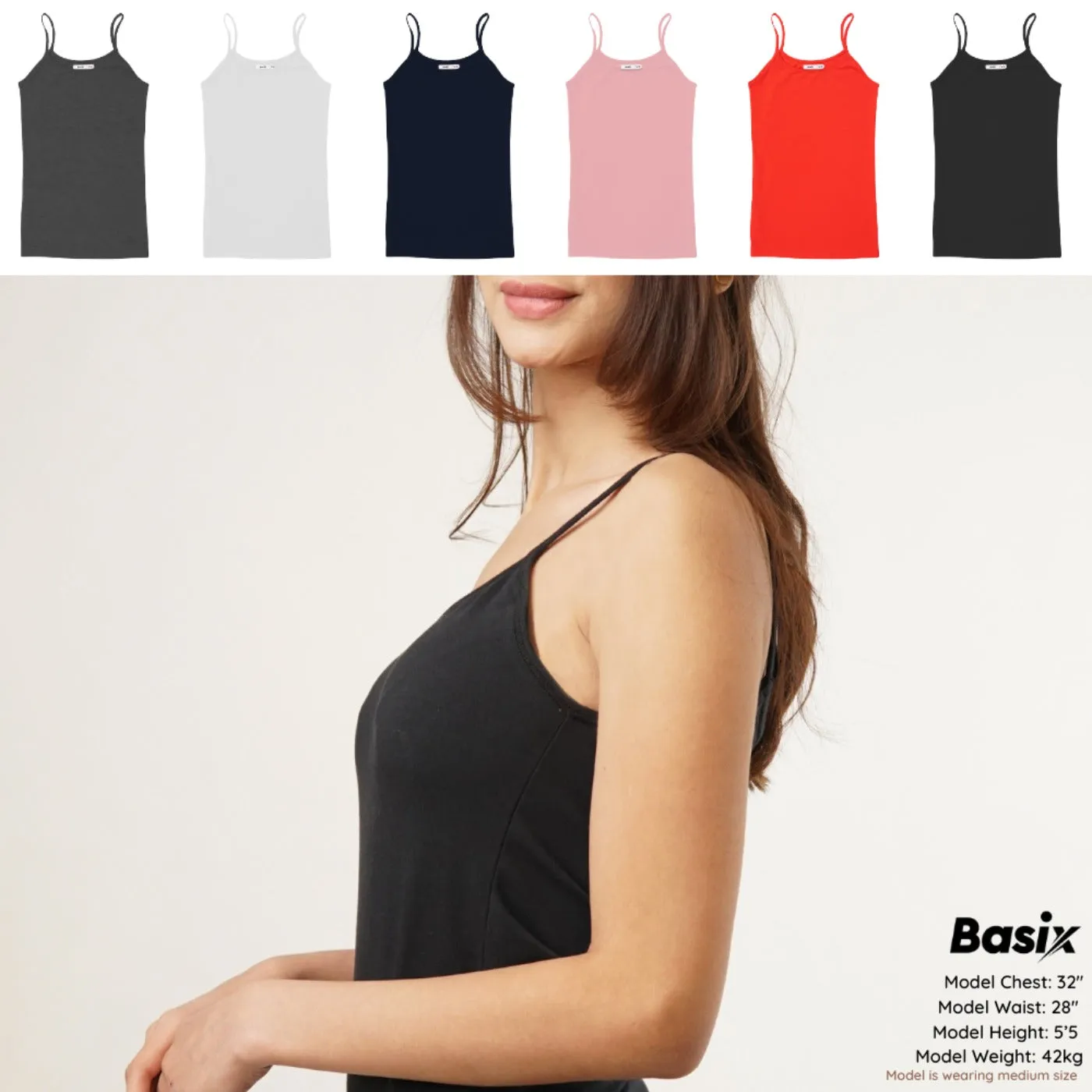 Grey Basix Seamless Camisole Tank