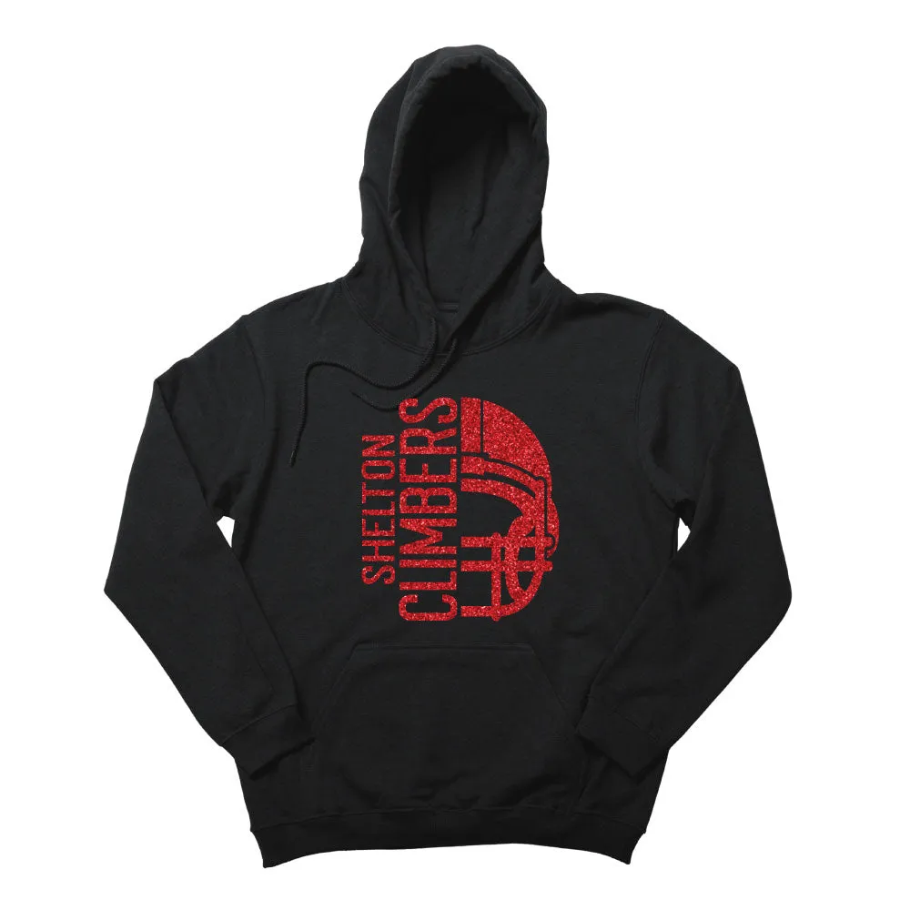 Half Football Helmet Shelton Climbers Football Red Hoodie