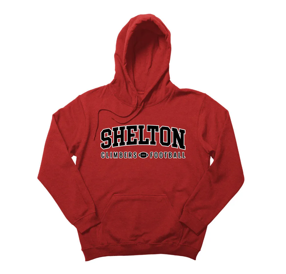 Half Football Helmet Shelton Climbers Football Red Hoodie