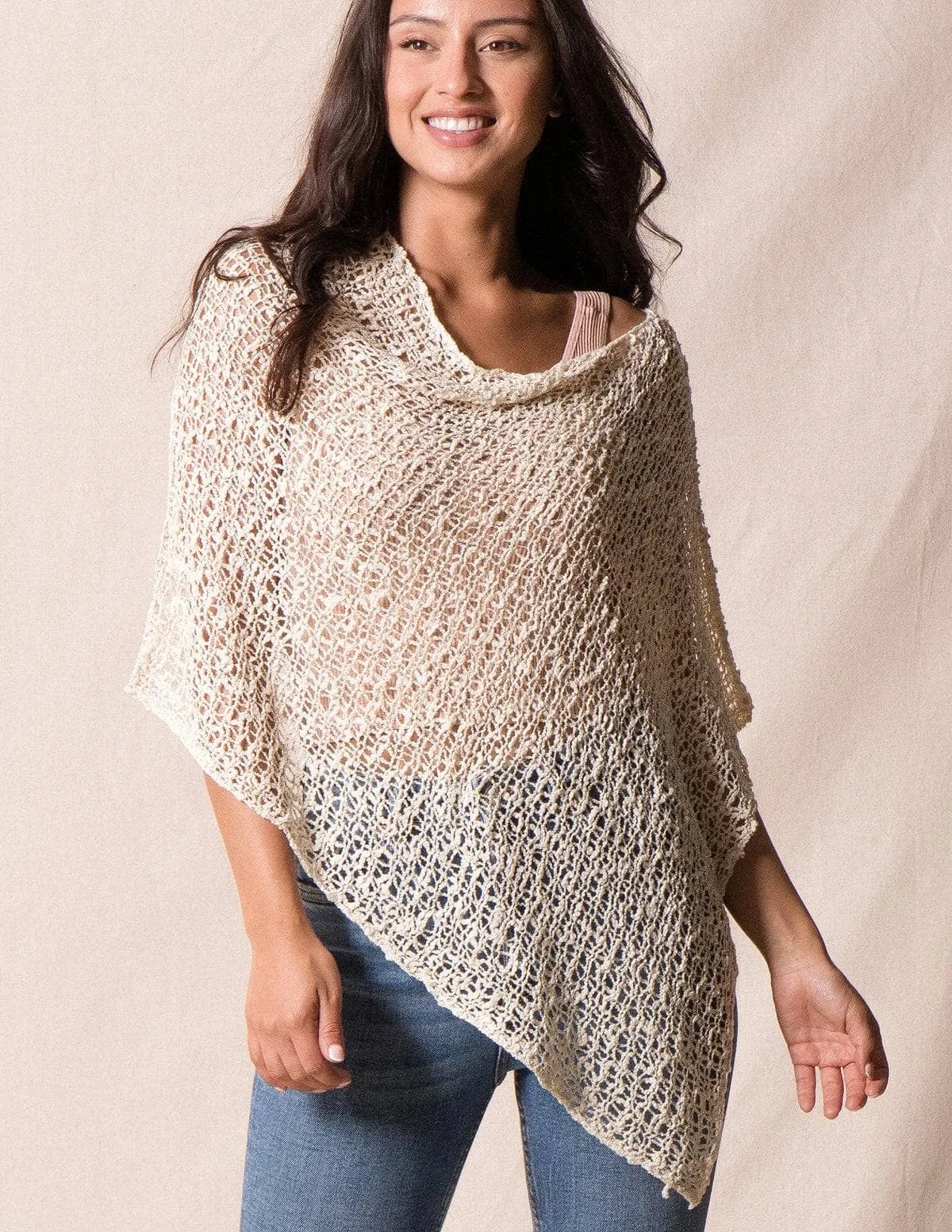 Handwoven Riva Knit Poncho