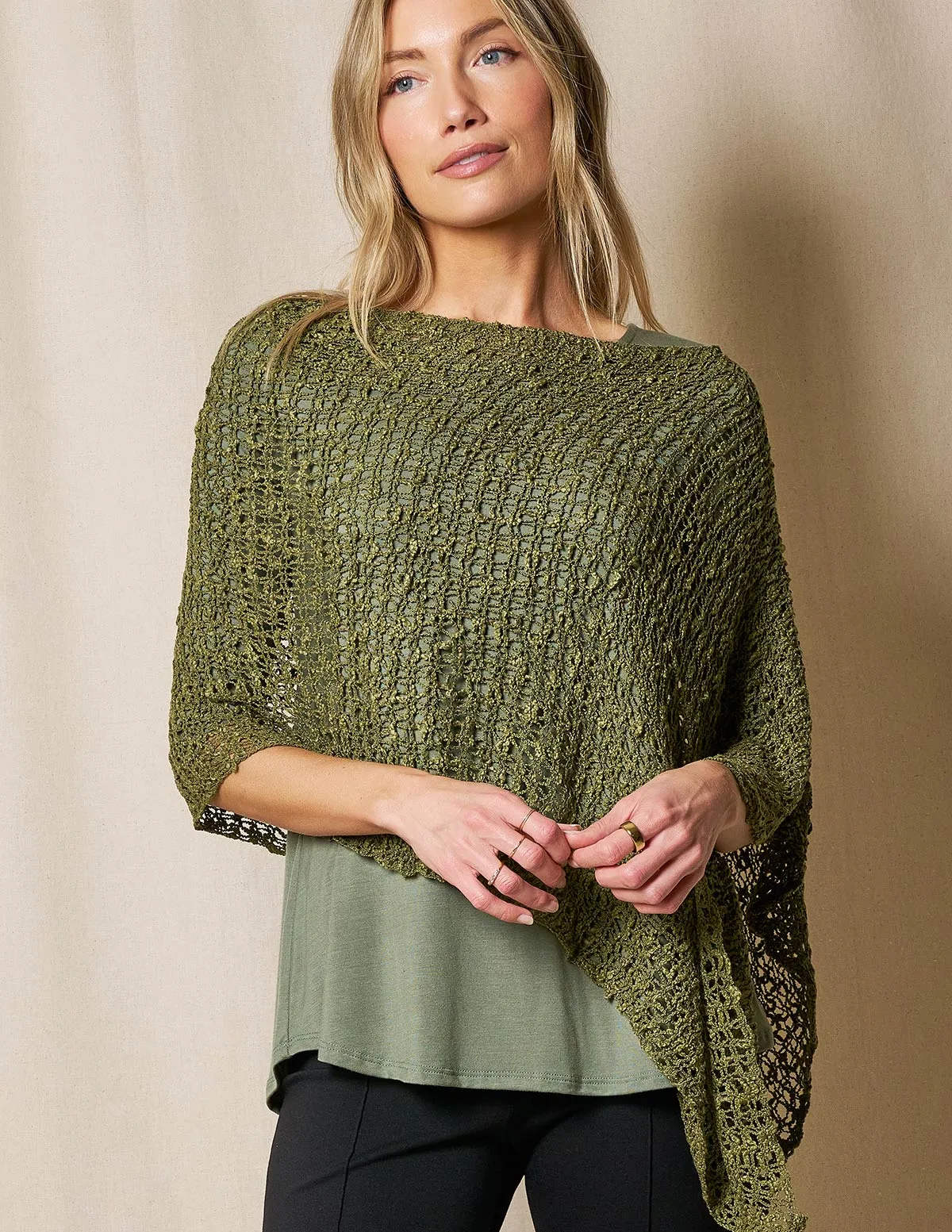 Handwoven Riva Knit Poncho