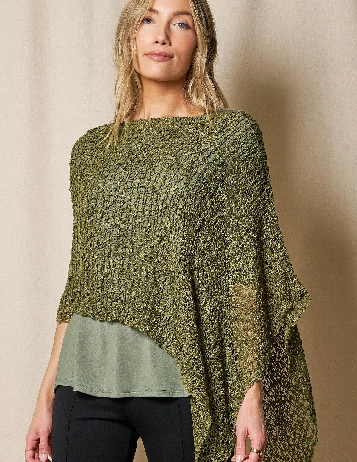 Handwoven Riva Knit Poncho