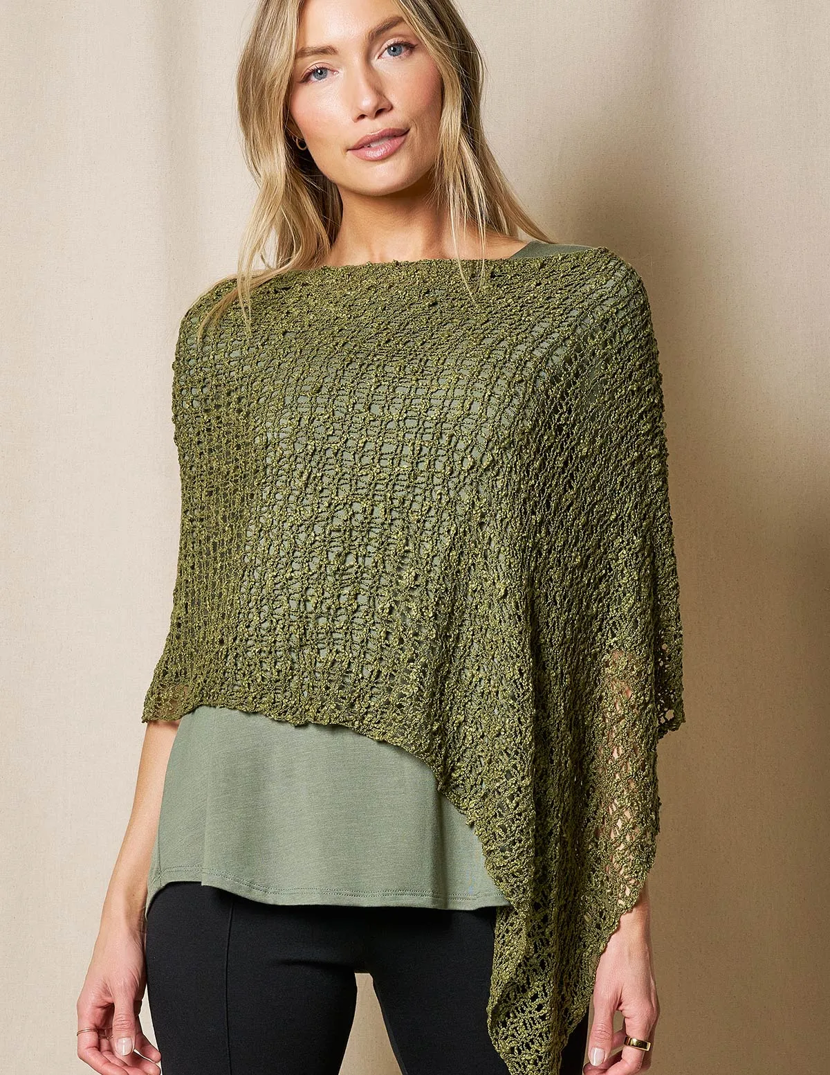 Handwoven Riva Knit Poncho