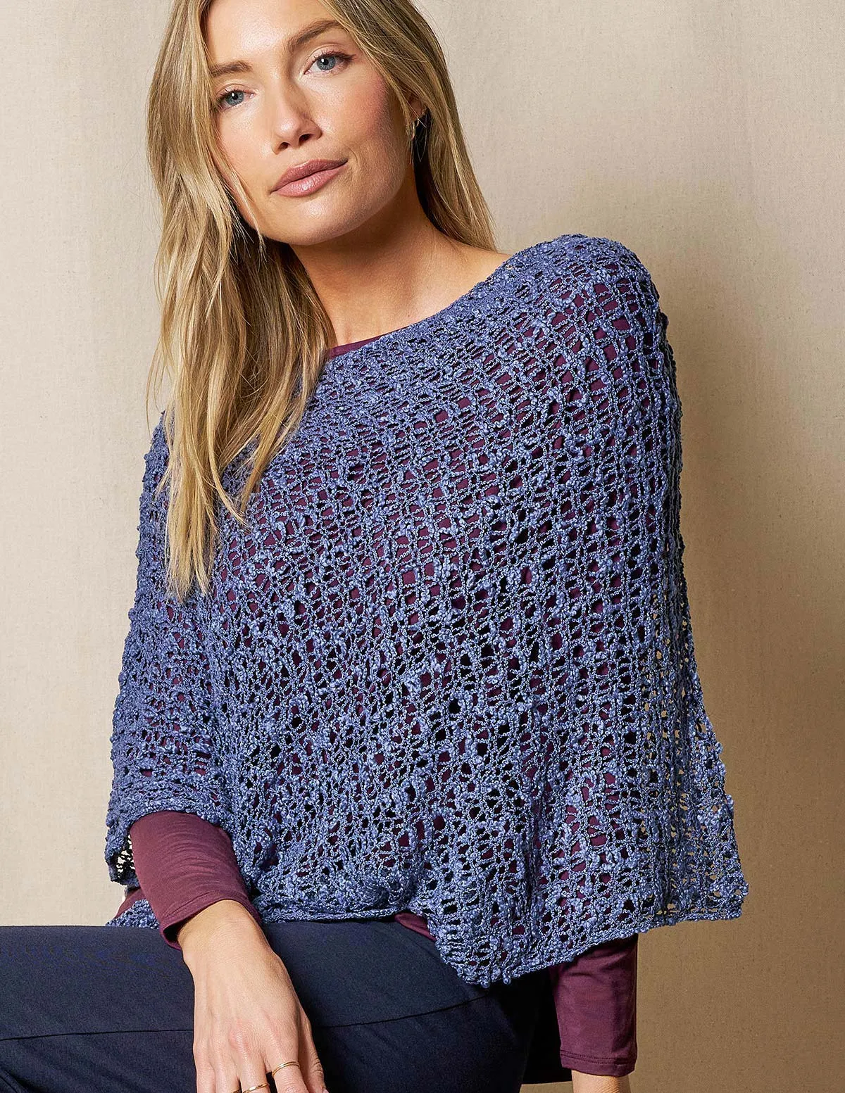 Handwoven Riva Knit Poncho