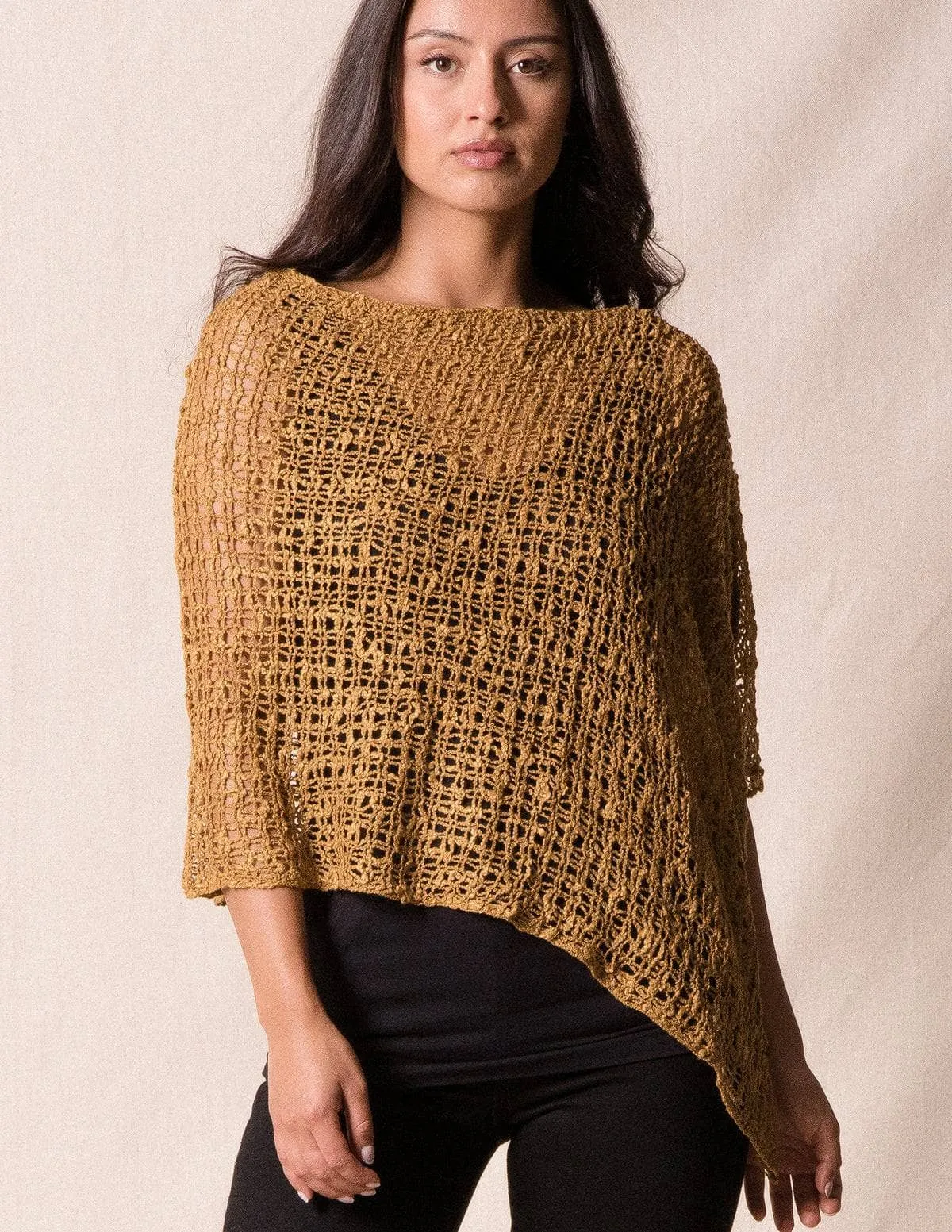 Handwoven Riva Knit Poncho