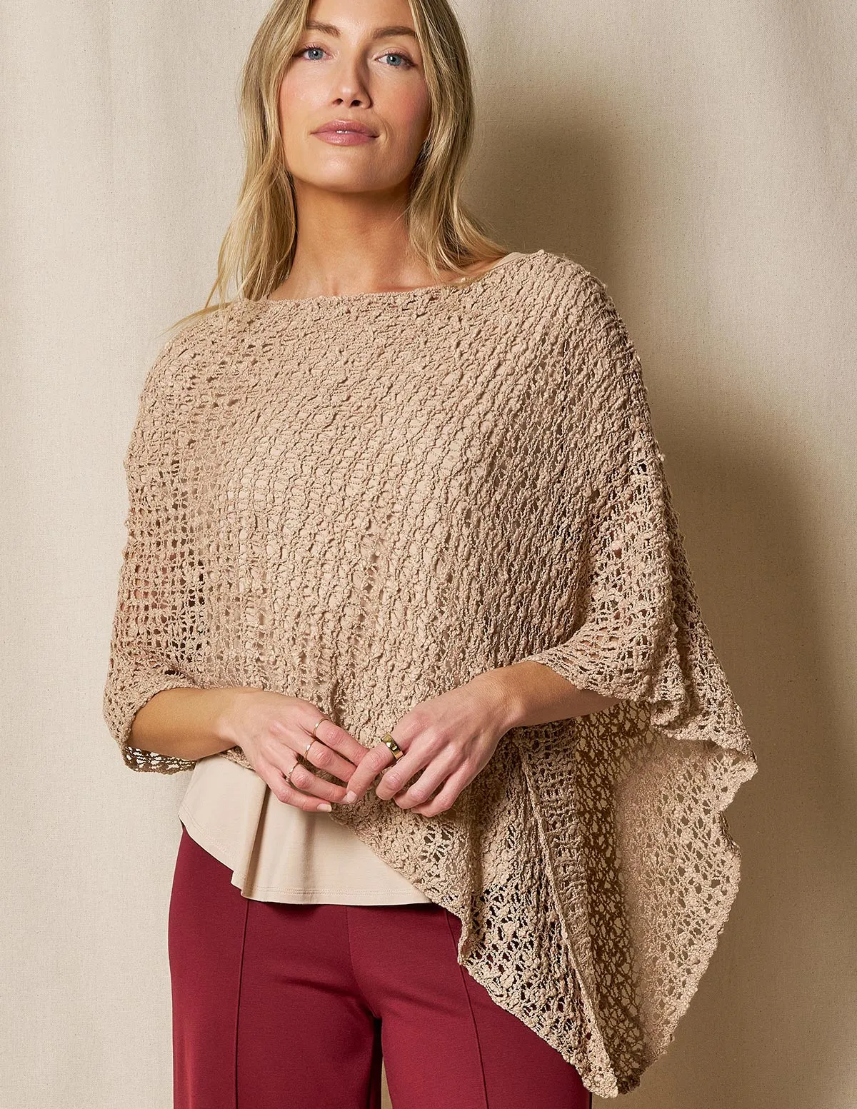 Handwoven Riva Knit Poncho