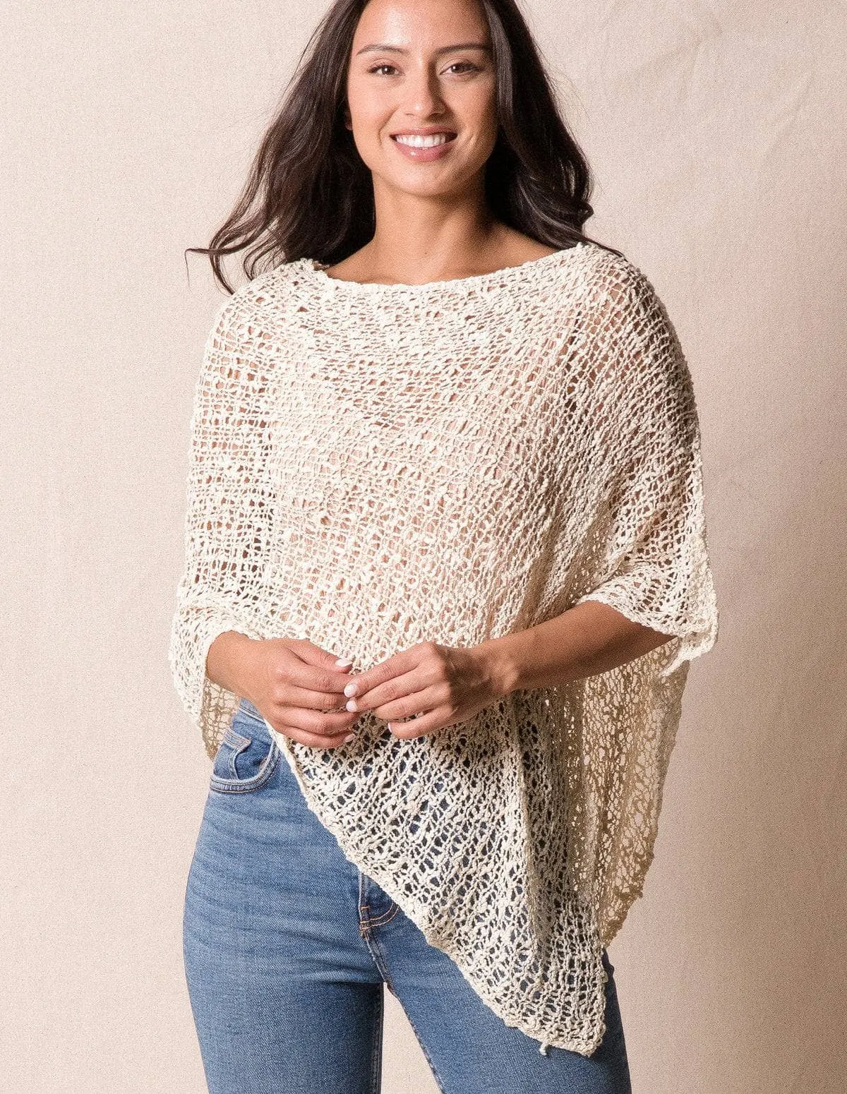 Handwoven Riva Knit Poncho