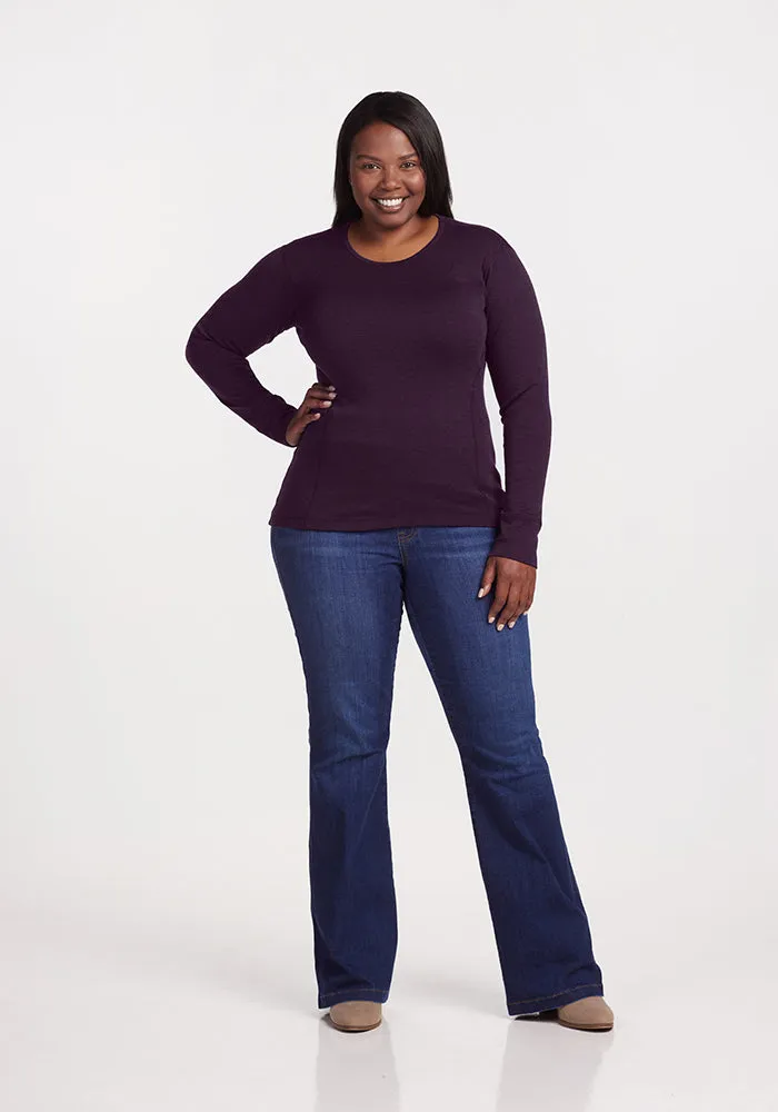 Hannah Long Sleeve Top - Deep Plum