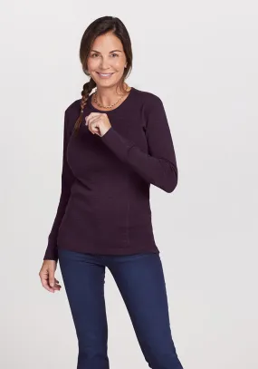 Hannah Long Sleeve Top - Deep Plum