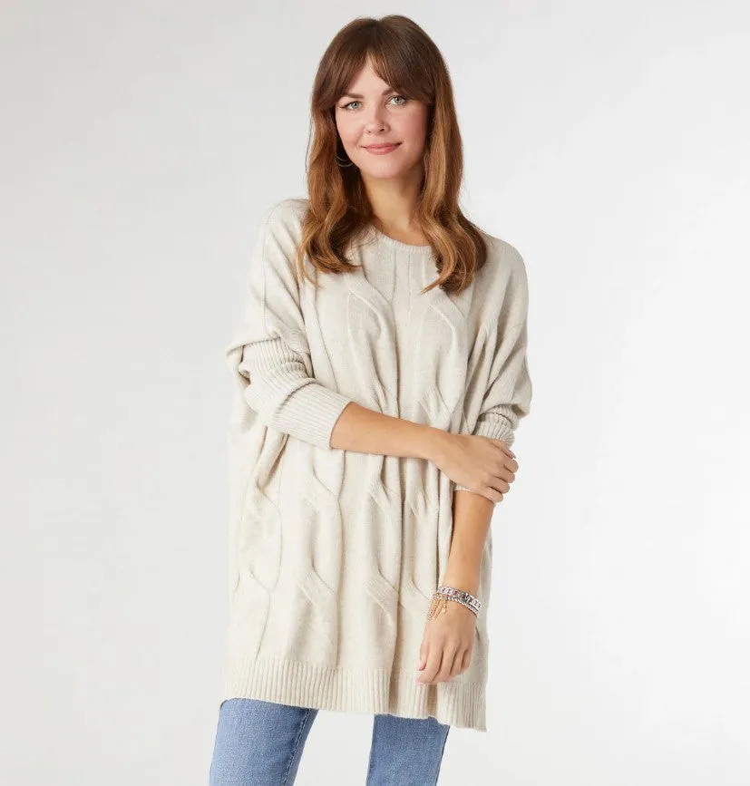 Heavenly-Luxe Relaxed Cable Knit Sweater