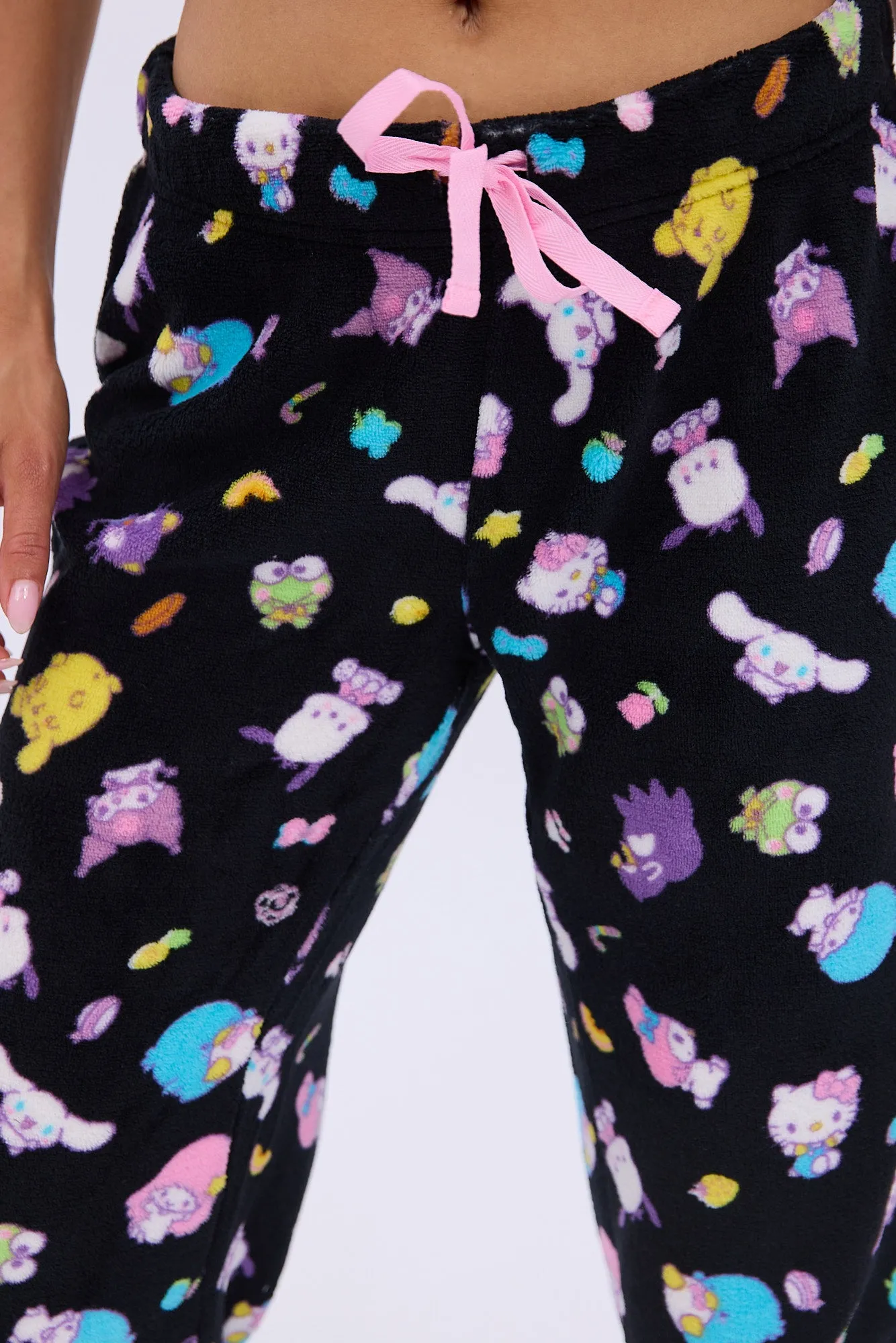 Hello Kitty Printed Plush Pajama Pants