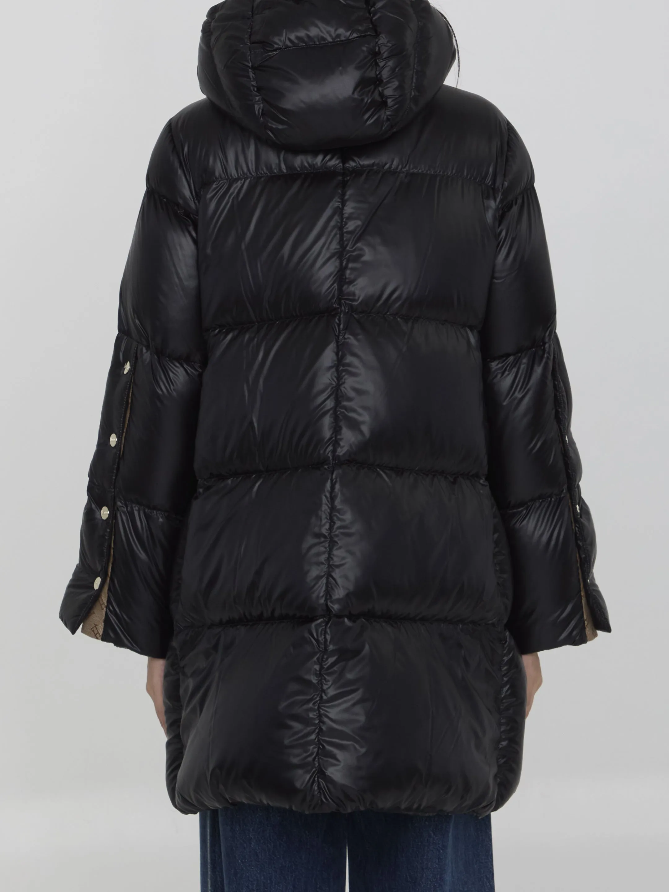 Herno Long Down Jacket In Nylon