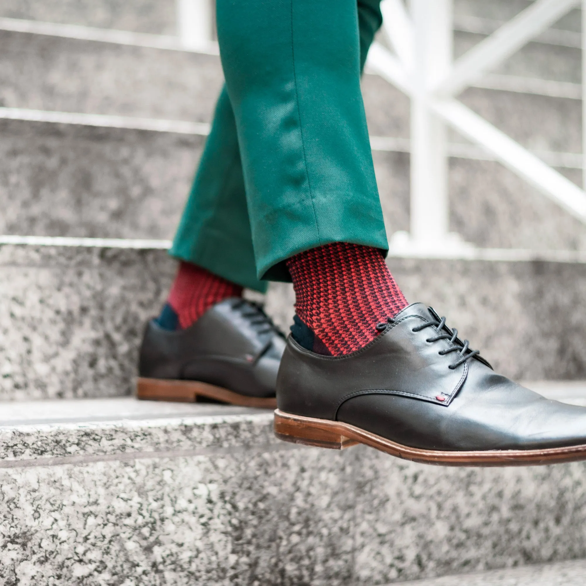 Houndstooth Red and Navy