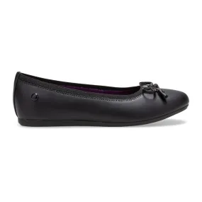 Hush Puppies Black Josie Youth Flat