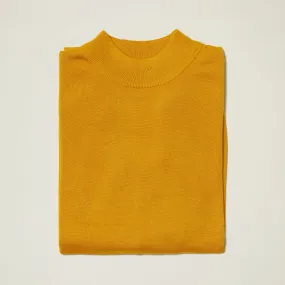 Inserch Cotton Blend Mock Neck Sweater Mustard 4308-00026