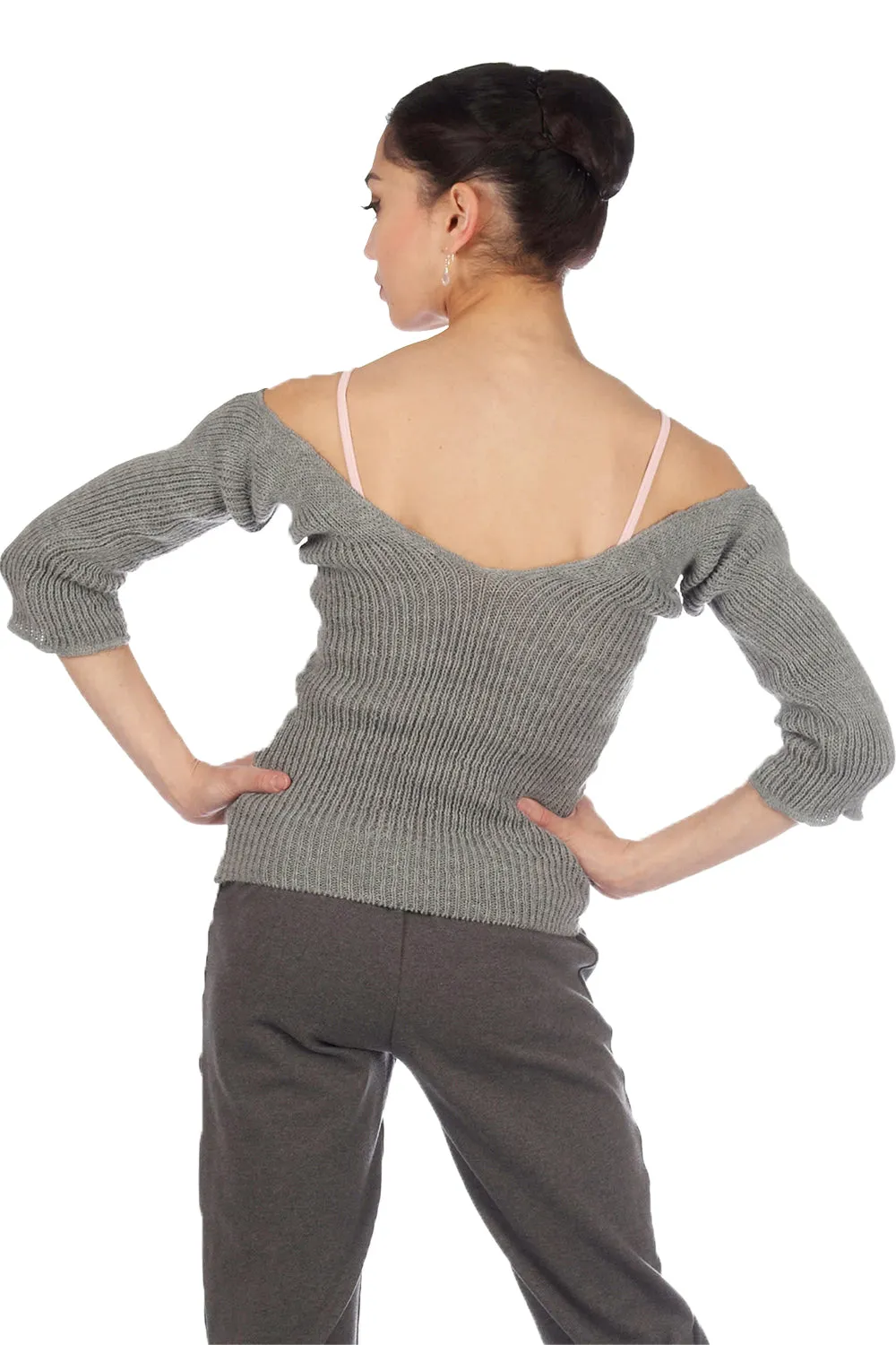 INTERMEZZO 6070 WOMEN V-NECK WARM-UP SWEATER